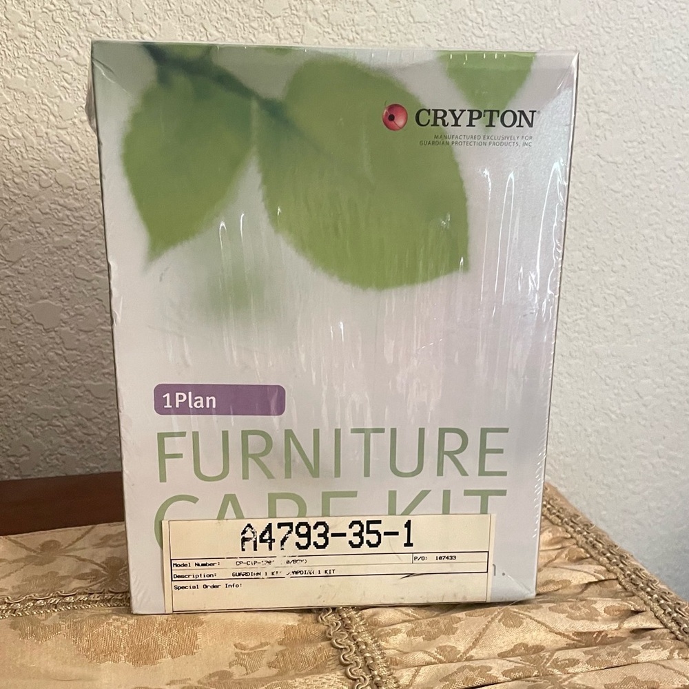 Crypton Eco Safe 1 Plan Furniture Care Kit Live Clean, Live Green New Sealed
